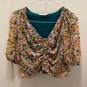 Floral boutique crop top